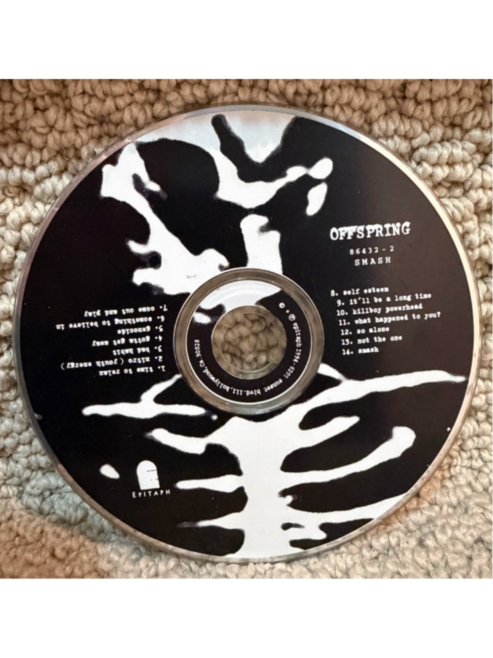 The Offspring Smash CD Album One Size Black White
